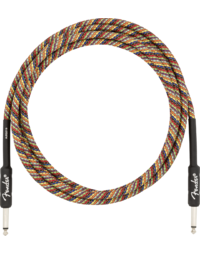 Fender Festival Hemp Instrument Cable, Straight-Straight, 10', Rainbow