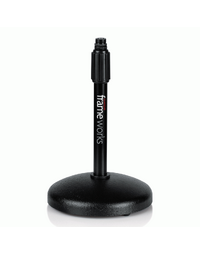 Gator GFW-MIC-0501 Frameworks Desktop Microphone Stand W/Round Weighted Base & Adjustable Height