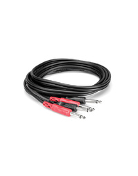 Hosa CPP202 Dual Cable 1/4" TS - Same, 2m