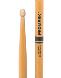 Promark R2BAGC Rebound 2B ActiveGrip Hickory Clear Wood Tip Drumsticks