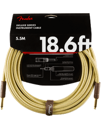 Fender Deluxe Instrument Cable, Straight/Straight, 18.6', Tweed
