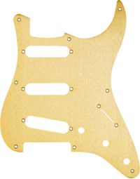 Fender 1-Ply Gold Anodised Aluminium 8-Hole Pickguard for '50s Vintage-Style SSS Stratocaster