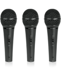 Behringer ULTRAVOICE XM1800S Cardioid Dynamic Handheld Vocal or Instrument Microphones (3 Pack)