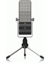Behringer BV44 Vintage Broadcast Type 44 USB Cardioid Condenser Vocal Mic for Podcasters, Broadcasters and Streamers