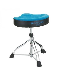 Tama 1st Chair HT530 TQCN Wide Rider Saddle Drum Throne, Turquoise Cloth Top