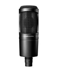 Audio Technica AT2020 BK 20 Series Large Diaphragm Cardioid Condenser Vocal Microphone