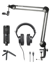 Audio Technica AT CREATOR PACK ATR Series Content Creation Pack with Cardioid Condenser Vocal Mic for Streaming, Podcasting and Recording