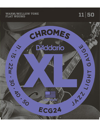 D'Addario ECG24 Chromes Jazz Lite 11-50 Electric Guitar Strings