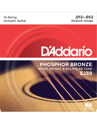 D'Addario EJ39 Phosphor Bronze Med 12Str Acoustic Strings