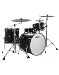 Ludwig LCO50024BDIR Continental 4 Piece Shell Pack - 22" Classic - Black Lacquer