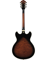 Ibanez AS93QMSP DBS Artcore Expressionist Thinline Hollow Body Quilt Electric Guitar Dark Brown Sunburst