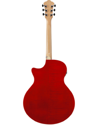 Ibanez AE170N TR AE Series Solid Top Orchestra Acoustic Guitar w/ Pickup Natural / Transparent Red High Gloss