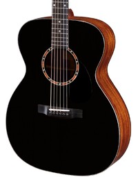 Eastman E2OM-BK Traditional Solid Cedar/Sapele Orchestra Acoustic Guitar Black