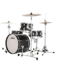 Ludwig LN34023TXA8 Neusonic Maple/Cherry Downbeat 3-Piece Shell Pack 20" Ebony Pearl