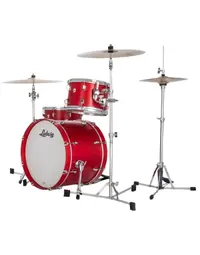 Ludwig LN34023TXPR Neusonic Maple/Cherry Downbeat 3-Piece Shell Pack 20" Satin Diablo Red