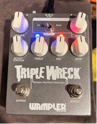 Used Wampler Triple Wreck Modern Rectified Distortion Pedal (Includes Box)