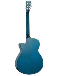 Tanglewood TA4-CEBL Azure Quilted Ash SuperFolk Acoustic w/ Pickup Serenity Blue Gloss