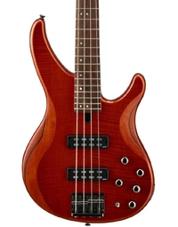 Yamaha TRBX604FM CMB Flamed Maple Top Electric Bass Guitar Caramel Brown