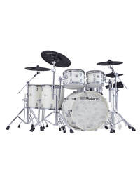 Roland VAD-716PWSDW V-Drums Acoustic Design Drum Kit Pearl White w/ DW 3000 Series Hardware