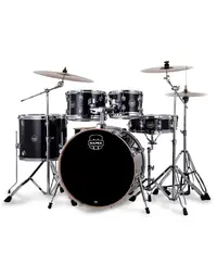 Mapex VE5295FTCVH Venus 5-Piece Drum Kit w/ Cymbals & Hardware Black Galaxy Sparkle