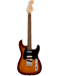 Squier Paranormal Custom Nashville Stratocaster LRL Black Pickguard Chocolate 2-Colour Sunburst