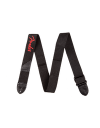 Fender Strap – 2” Poly Black W/Red Logo