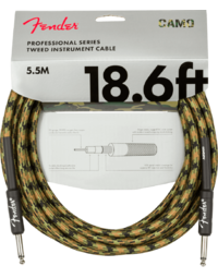 Fender Professional Instrument Cable, Straight/Straight, 18.6', Woodland Camo