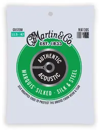 Martin MA130S Authentic Marquis Silked Silk & Steel 11.5 - 47 Acoustic Guitar Strings