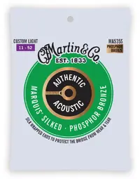 Martin MA535S Authentic Marquis Silked Phosphor Bronze Custom Light 11-52 Acoustic Guitar Strings