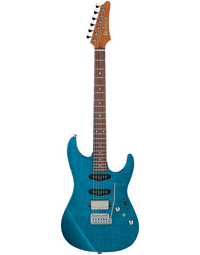 Ibanez Prestige MMN1 Martin Miller Signature AZ Electric Guitar Transparent Aqua Blue