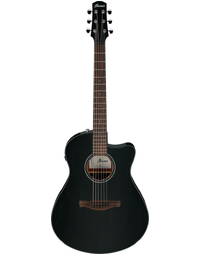 Ibanez AAM340CE RUB Advanced Acoustic Solid Top Auditorium Acoustic Guitar w/ Pickup Rustic Black High Gloss