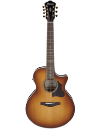 Ibanez AE3007FMH TBH AE Series 7-String Solid Top Orchestra Acoustic Guitar w/ Pickup Tobacco Edge Burst High Gloss