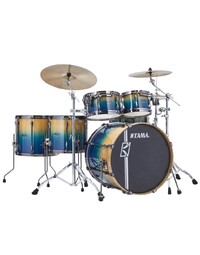 Tama ML62HZBS PPFP Superstar Hyperdrive Maple 6-Piece Drum Kit Limited Edition Sapphire Fade Lacebark Pine