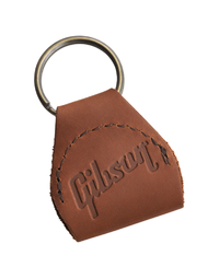 Gibson Premium Leather Pickholder Keychain Brown - AKYC-BRN