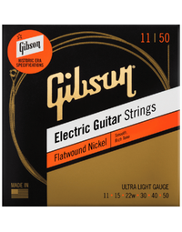 Gibson Flatwound Electric Guitar Strings Ultra-Light Gauge - SEG-FW11