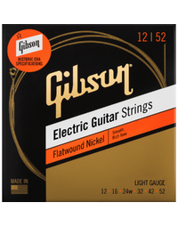 Gibson Flatwound Electric Guitar Strings Light Gauge - SEG-FW12