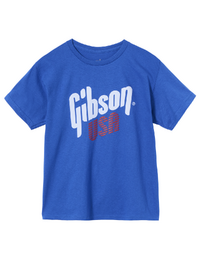 Gibson Kid's Gibson Usa Tee (Royal Blue) Small - GA-Kid's-TEE-USA-SM