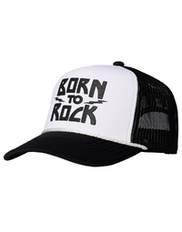 Gibson Kid's Born 2 Rock Trucker Hat Black / White - GA-Kid's-BTR-TH