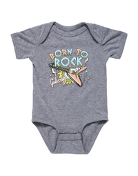 Gibson Born To Rock Baby Onesie (Gray) 0/3M - GA-BABY-BTR-3M