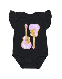 Gibson Pink Guitar Baby Onesie (Black) 0/3M - GA-BABY-GTR-3M