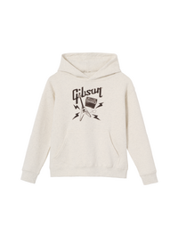 Gibson Kid's Flying V Pullover Hoodie Cream Small - GA-Kid's-HD-V-SM