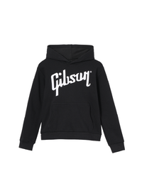 Gibson Kid's Logo Pullover Hoodie (Black) Medium - GA-Kid's-HD-LOGO-MD