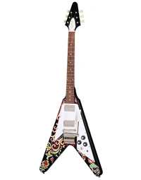 Epiphone Inspired by Custom Shop Jimi Hendrix Love Drops Flying V Ebony