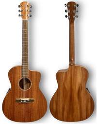 Cole Clark CCSAN1EC-MMAH Studio All Solid African Mahogany Grand Auditorium Acoustic w/ Pickup