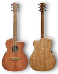 Cole Clark CCSAN1EC-RDSO Studio Solid Redwood / Silky Oak Grand Auditorium Acoustic w/ Pickup