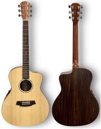 Cole Clark CCSAN1EC-SR Studio Solid European Spruce / Rosewood Grand Auditorium Acoustic w/ Pickup