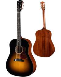 Eastman E1SS-DLX-SB Deluxe Slope Shoulder Solid Spruce/Sapele Dreadnought Acoustic w/ Pickup Sunburst