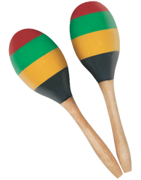 Mano 9" Wooden Maracas Striped Design