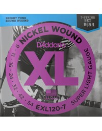 D'Addario EXL120-7 Super Lite 9-42 7-String Electric Guitar Strings