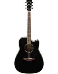 Yamaha FGC-TA-BL Transacoustic Solid Top Dreadnought Acoustic Guitar w/ Pickup Black